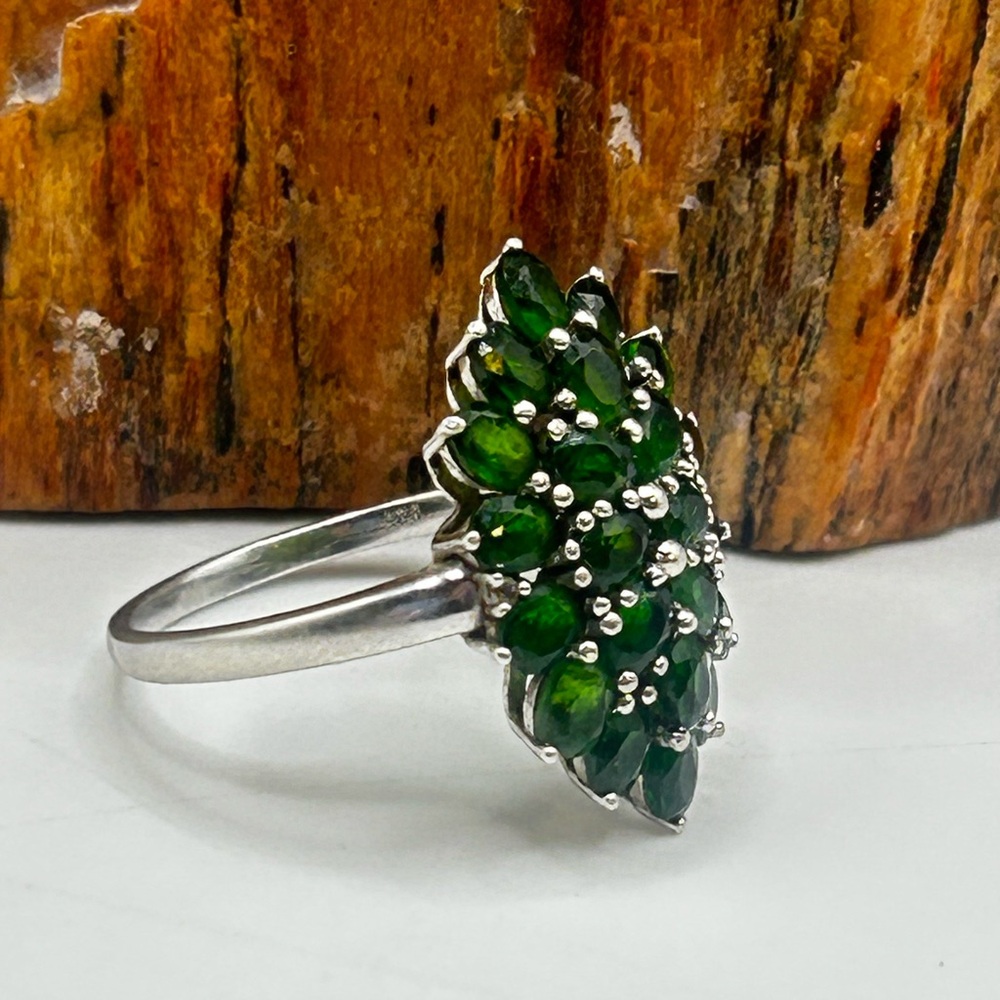 Sterling Silver Chrome Diopside Ring - Size 10 - Picture 2 of 7